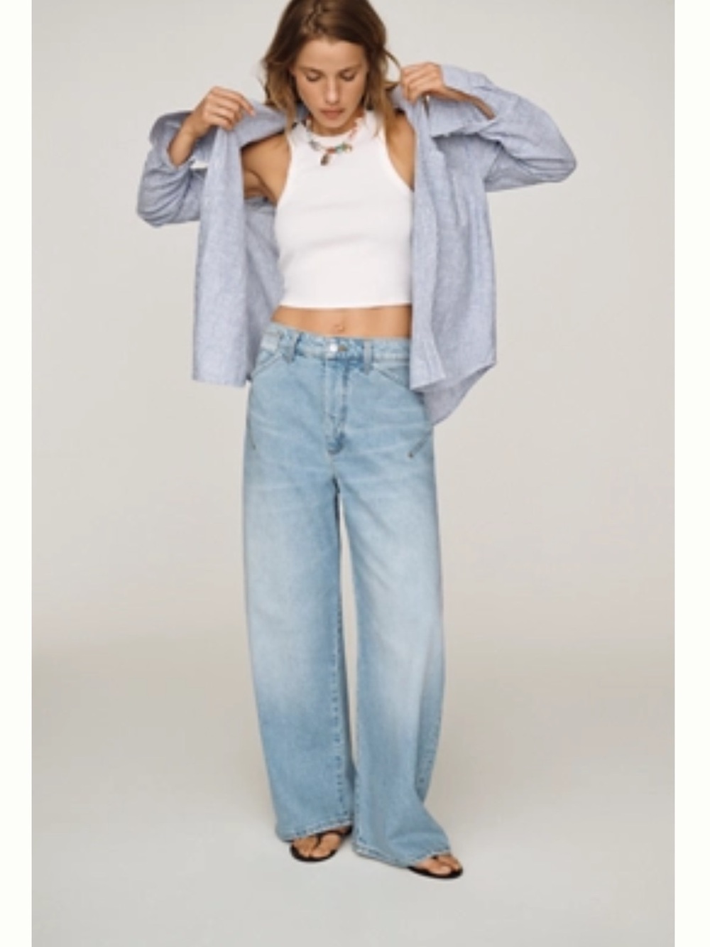 PILCRO KAYDEN HIGH-RISE CARPENTER BARREL JEANS